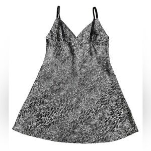 Jones NY slip minidress coquette black & white animal print M